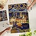 Lantern Press Boston Massachusetts Skyline at Night 1000 Piece Jigsaw Puzzle for Adults Made in USA with Reference Poster - Image 4
