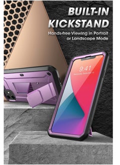 SupCase Unicorn Beetle Pro Series Case For Iphone 12 And Iphone 12 Pro 2020 Release 6.1 Inch Built In Screen Protector Full Body Rugged Holster Case Violte  - Image 2