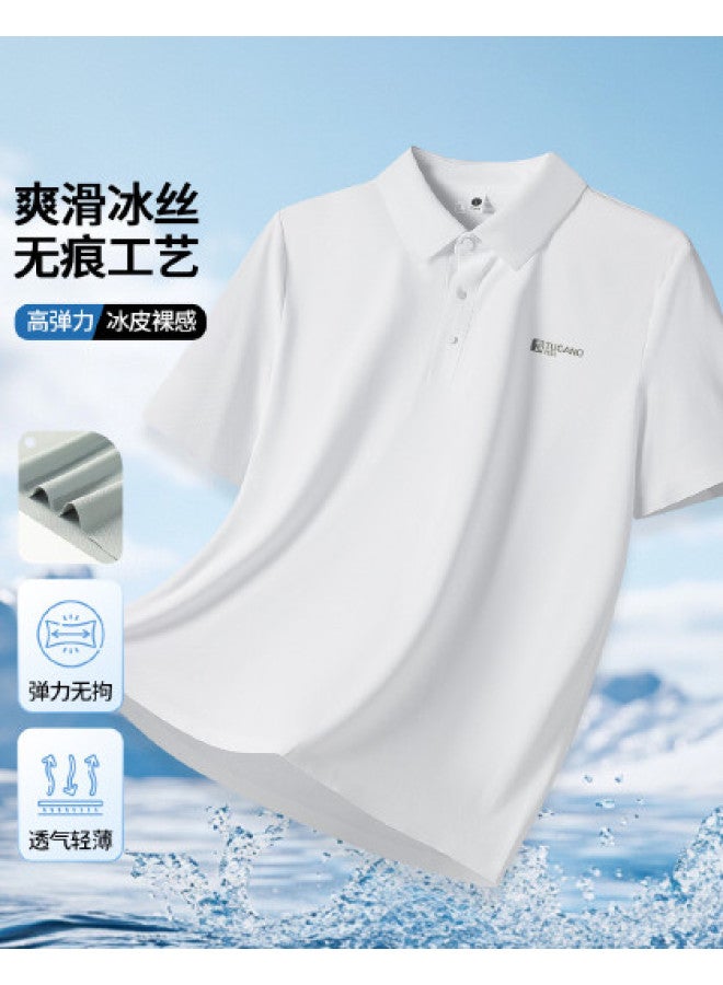 Tucano summer Thin Men's Seamless Polo Shirt Business Casual Collared Short Sleeve T-shirt For Men - Image 1