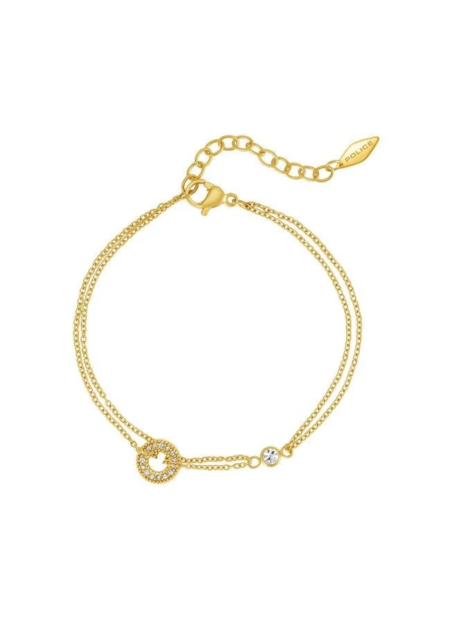 POLICE Circquela Yellow Gold Plated Stainless Steel Charm Bracelet for Women