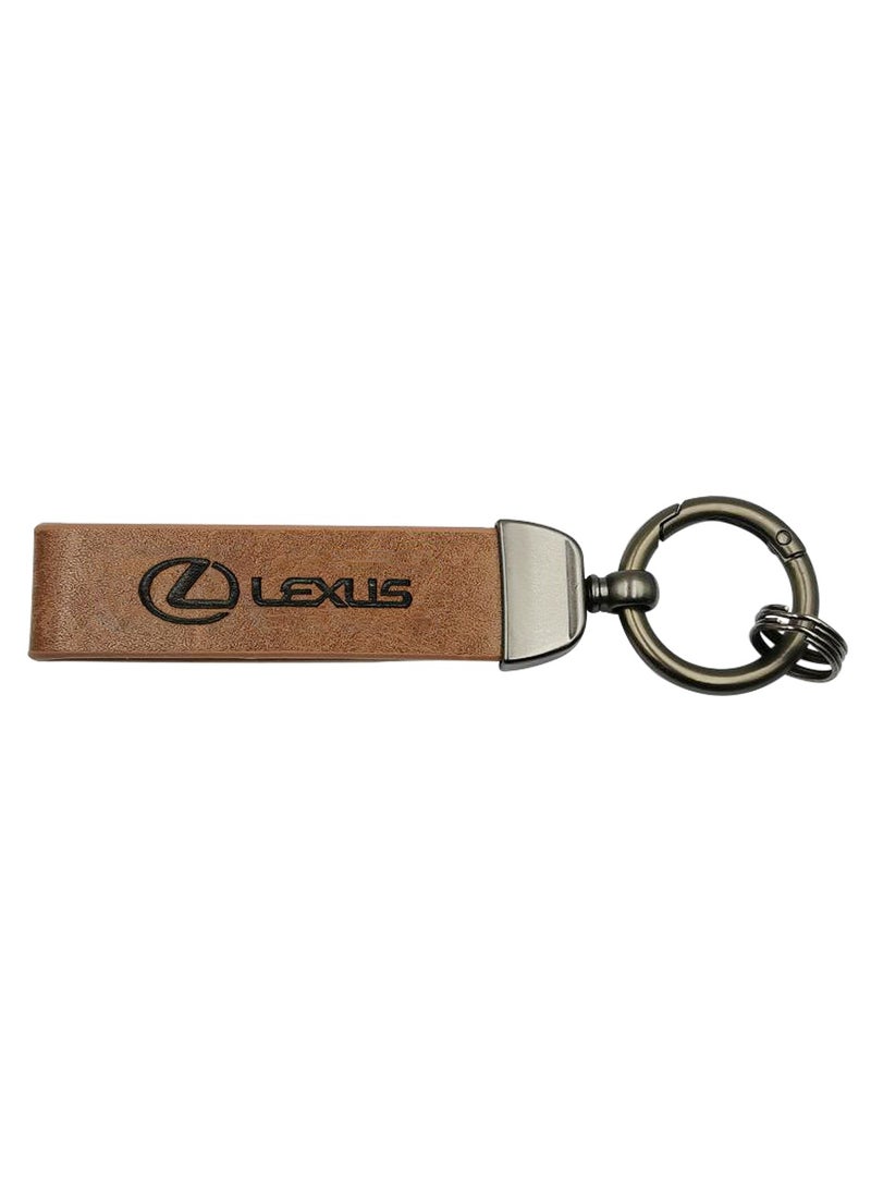 LEXUS Luxury Lexus Car Key Chain - Elegant PU Leather Strap and Metal Ring - Durable and Stylish Keyring  - Image 3
