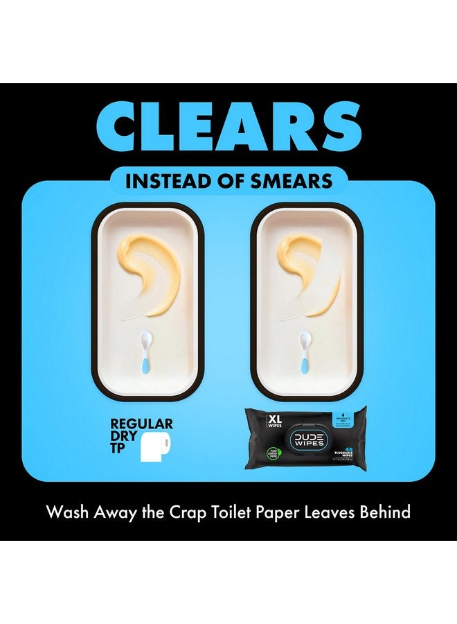 Dude DUDE Baby Wipes - Flushable Baby Wipes Unscented - (6 Pack) 288 Wipes - Extra Large Wet Wipes Flushable - Vitamin-E & Aloe - Septic and Sewer Safe - Image 2