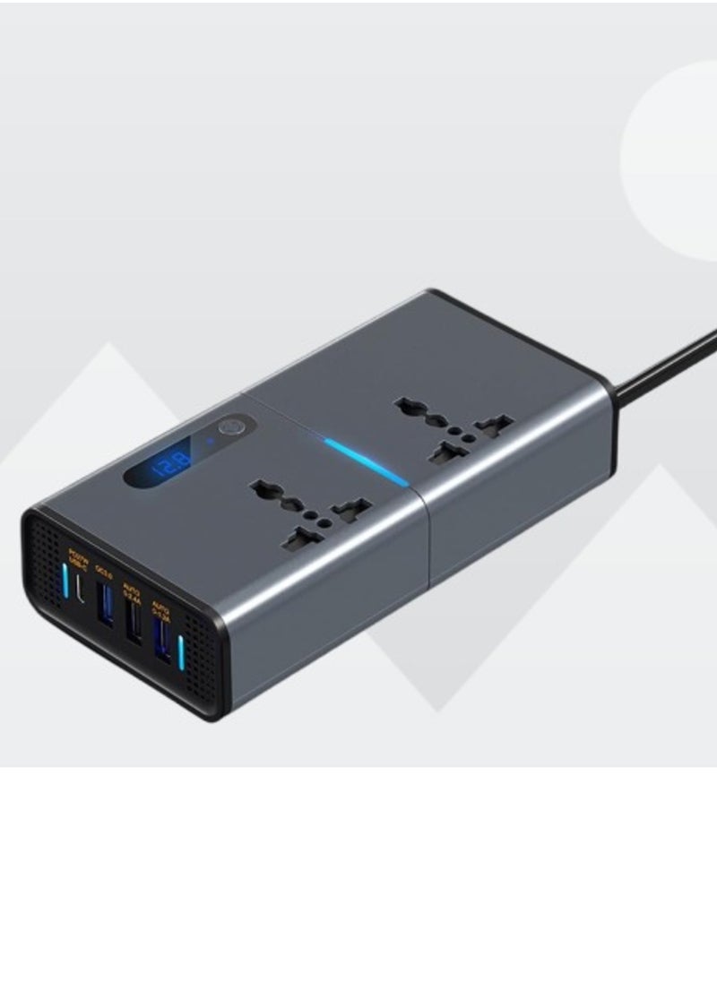 ELTRAZONE - Car Power Inverter 200W: LED Display, Multiple Ports & Switch Control - Image 1