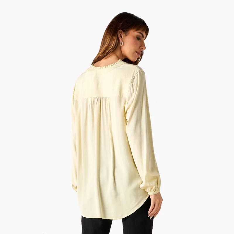 Splash FAV  Mandarin Collar Viscose Top for Women | Best Price UAE