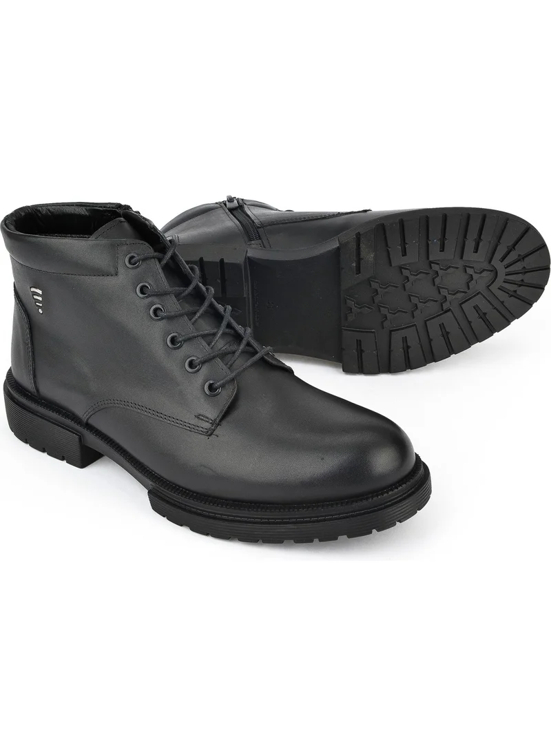 Ziya Men's Leather Boots 143423Z1974 Black