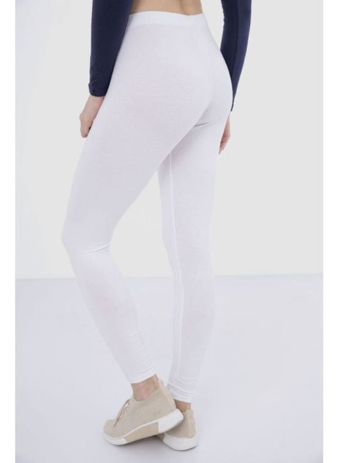 Carina Plain long cotton leggings for women with a high elastic waist, high-quality materials, good ventilation and soft to the touch - Image 2