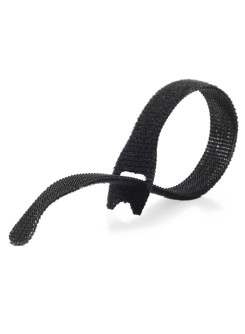 10 PCS خطاف ربط سحري قابل لإعادة الاستخدام وحلقة شريط صغير من منظم الكابلات القابل للتعديل لكابلات الماوس وكابلات الشحن وكابلات البيانات والهاتف وكابلات الكمبيوتر والمزيد - أسود - Image 3