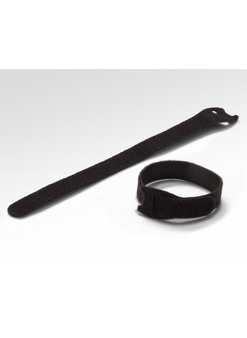 10 PCS خطاف ربط سحري قابل لإعادة الاستخدام وحلقة شريط صغير من منظم الكابلات القابل للتعديل لكابلات الماوس وكابلات الشحن وكابلات البيانات والهاتف وكابلات الكمبيوتر والمزيد - أسود - Image 1