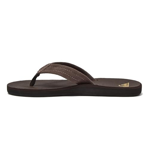 Quiksilver Men's Carver Suede 3-Point Flip Flop Sandal Athletic, Demitasse/Solid, 7 M US - Image 3