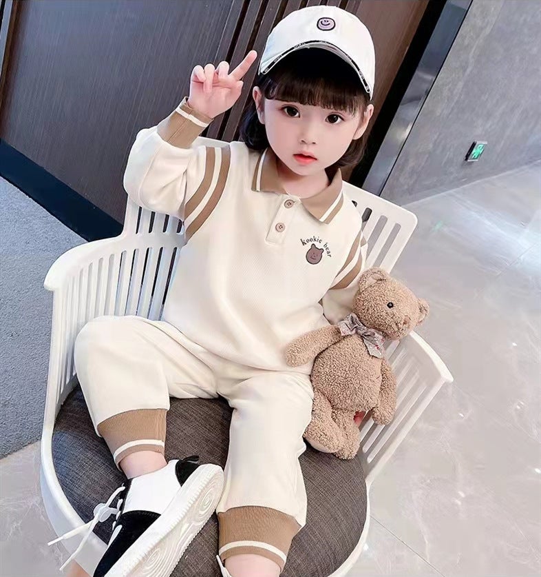 Kids 2023 Casual Sporty Korean Two-Piece Set 1024#Yellow  - Image 4