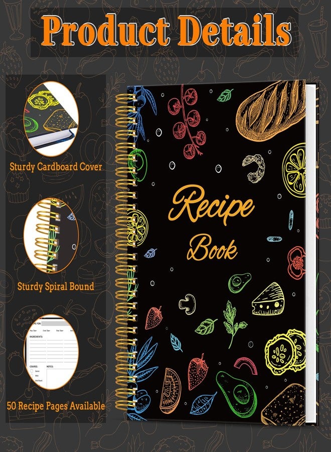 BLESWIN Blank Recipe Book to Write in Your Own Recipes, 8.5" x 5.8" Hardcover Family Recipe Organize, Personal Recipe Notebook - Image 2