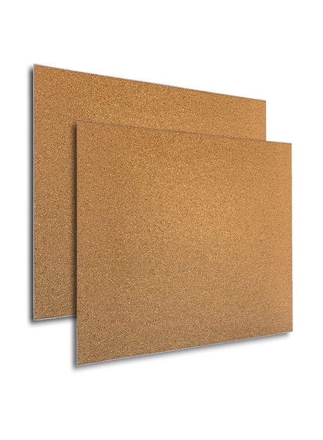 Manton Cork 18" x 24" x 1/2" Thick Cork Sheets (2-Pack), 100% Natural and Sustainable Cork Bulletin Boards. Perfect for Home, School, and Office - Image 1