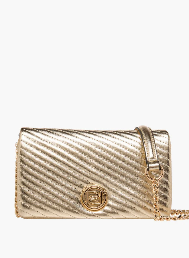 Paprika Quilted Crossbody Bag with Chain Strap