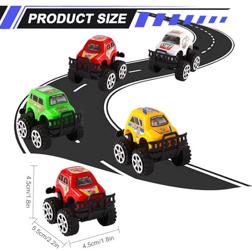 Manmel 12 Pack Pull Back Cars for Kids Bulk Mini Racing Vehicles Monster Truck Toys Party Favors for Toddlers Pinata Fillers Goodie Bag Stuffers Classroom Prizes for Boys Girls - Image 5