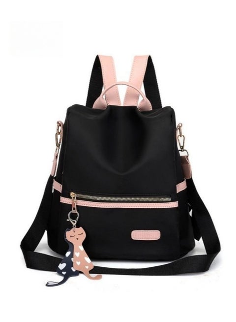 Girls' Nylon Material Backpack, Student's Large-capacity School Bag College Bag Tourist Bag with Pendant, Daily Commuting Shoulder Bag Crossbody Bag Office Bag Handbag Tote Bags for Women/Teenagers