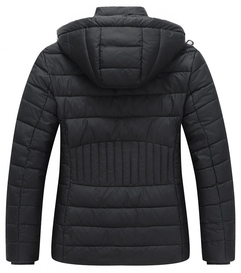 TDYPCI Women's Winter Coat Lightweight Waterproof Puffer Jacket - Quilted Short Down Coat for Women, Ultra Warm Winter Jacket with Hood - Image 4