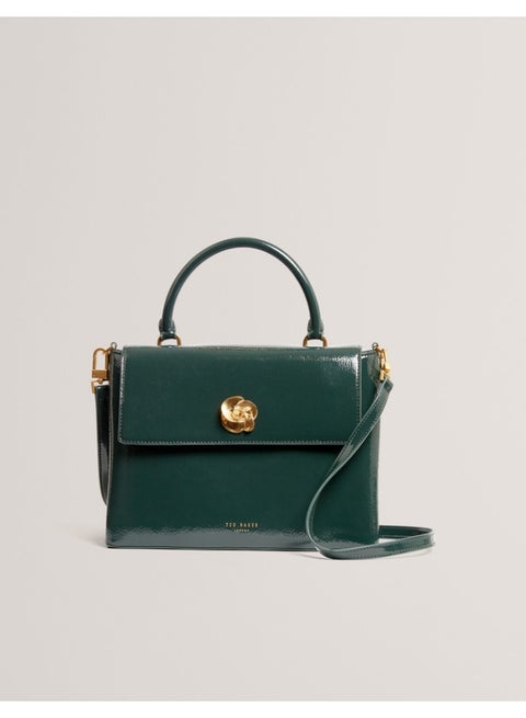 Rose Detail Crinkle Medium Top Handle Ba