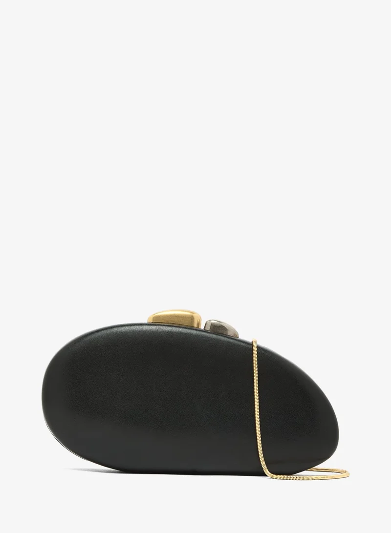 Ella Limited Edition Asymmetrical Statement Clutch With Gold Accent