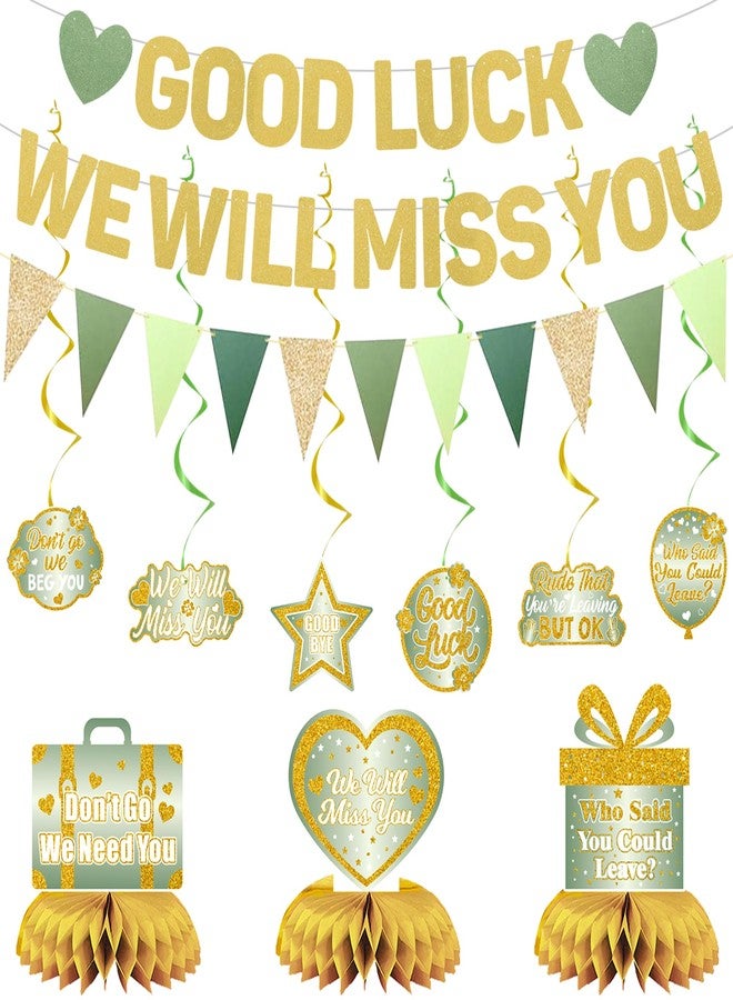 Roetyce Green Gold We Will Miss You Banner - Image 1