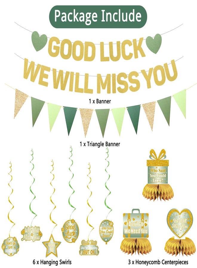 Roetyce Green Gold We Will Miss You Banner - Image 2