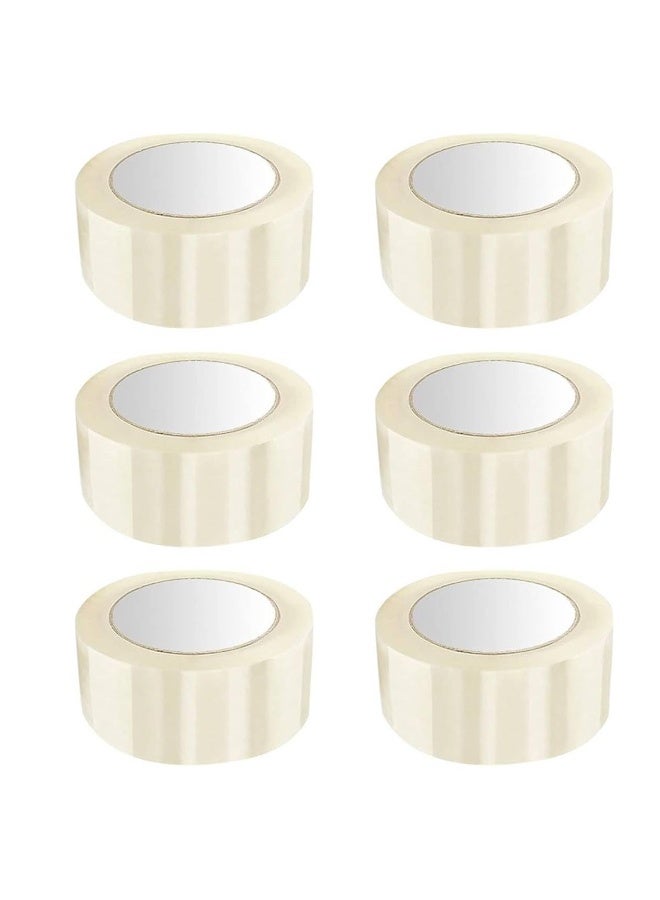 MOMENT [6 Roll] Clear Packing Tape, [2 Inches X 50 Yards] Strong Heavy Duty Packaging Tape For Sealing Parcel Boxes, Moving Boxes Houses, Large Postal Bags, Office Supplies - Image 1