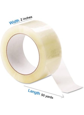 MOMENT Heavy Duty Clear Tape 2 Inches x 50 Yards – Strong BOPP Packing Tape for Moving Boxes, Shipping, Parcel Boxes, Postal Bags, Cartons, Office & Warehouse Supplies (Pack of 6 Rolls) - view 2