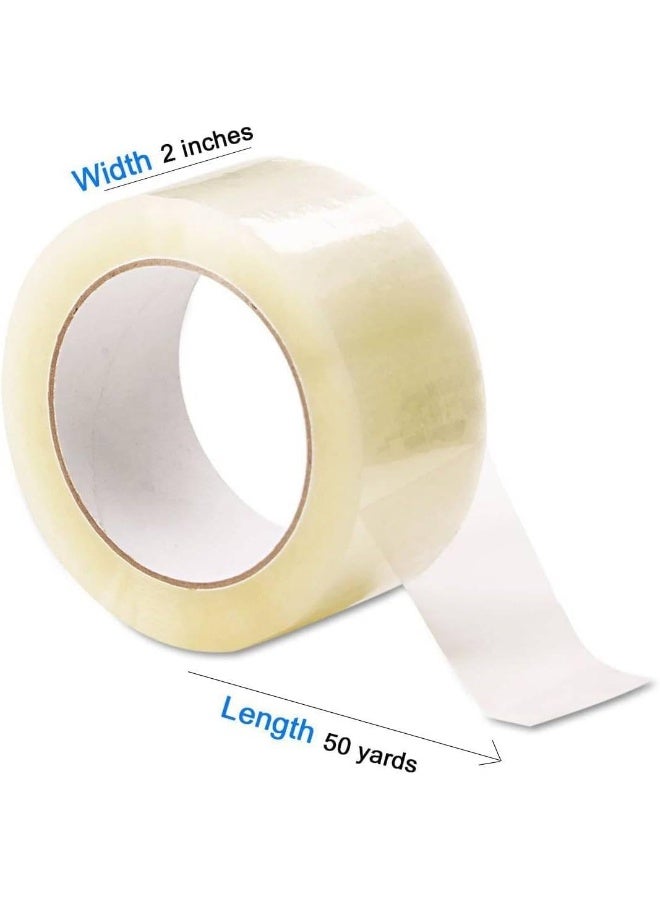 MOMENT [6 Roll] Clear Packing Tape, [2 Inches X 50 Yards] Strong Heavy Duty Packaging Tape For Sealing Parcel Boxes, Moving Boxes Houses, Large Postal Bags, Office Supplies - Image 2