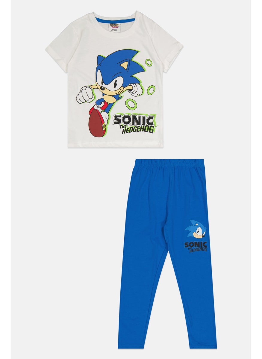 SONIC Sonic x The Hedgehog Kids Boy 2 Pieces Pajama Set, Multicolor  - Image 1