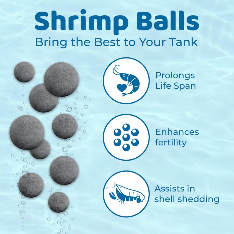 SunGrow Shrimp Balls, Aquarium Water Conditioner Balls, Successful Shedding, Increase Survival Rate, Impart Vibrance, Cool DÃ©cor with Wellness Benefits - Image 3