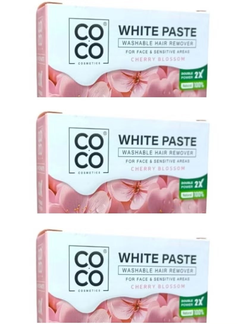 كوكو عجينة بيضاء لإزالة شعر الجسم والوجه من كوكو – ٣ قطع