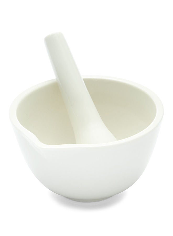 NIBEMINENT Mortar and Pestle White 5inch - Image 1
