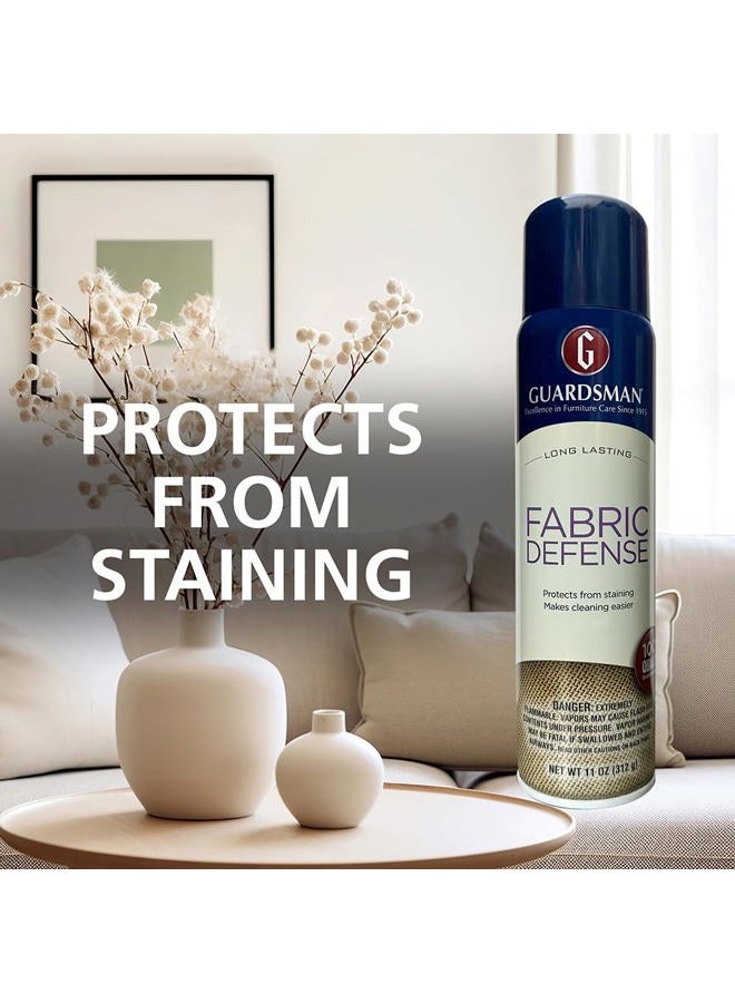 Guardsman Fabric Defense & Upholstery Water Repellent Spray, Protector & Stain Prevention for Microfiber, Rugs, Carpeting, Fabric Furniture, Apparel, and Shoes, Unscented, 11 oz  - Image 2