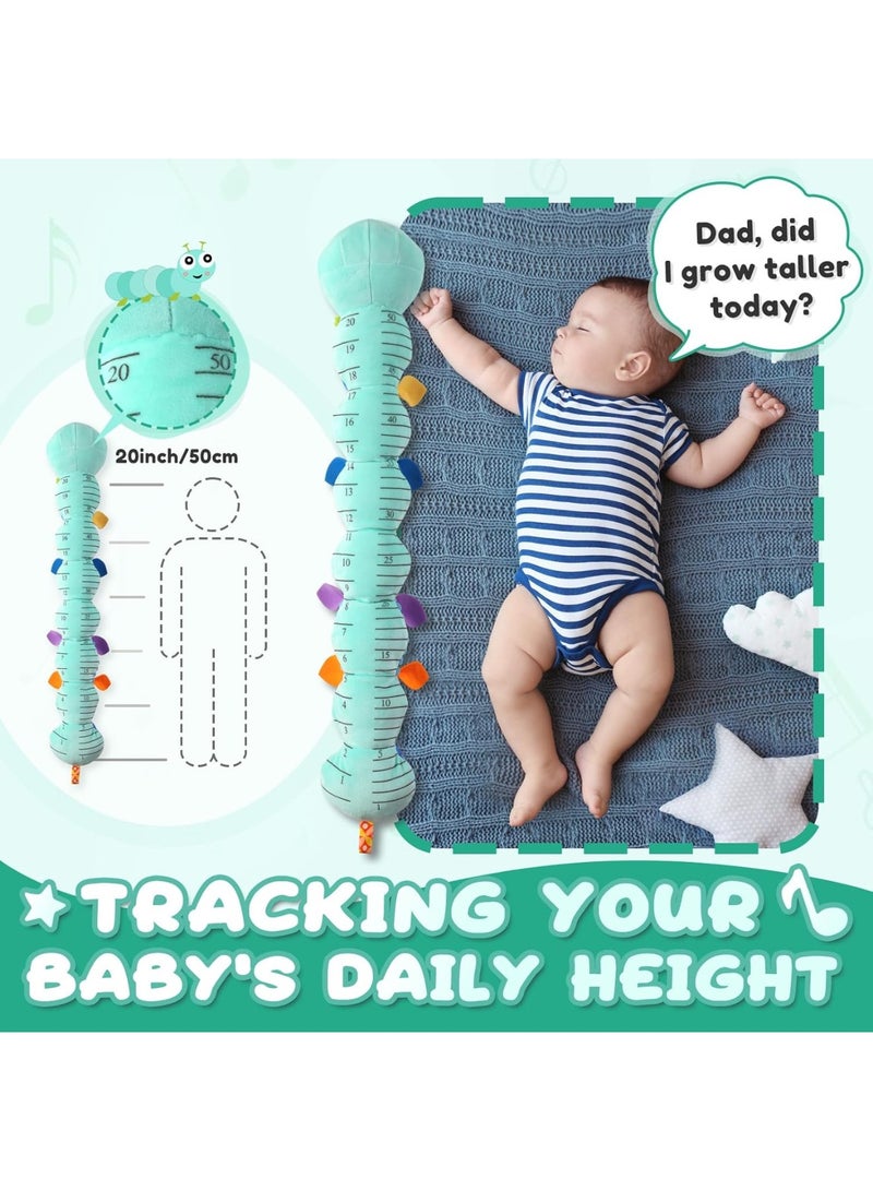 Baby Toys 0-6-12 Months,Infant Musical Stuffed Animals Activity Toys with Muti-Sensory Crinkle,Rattles,Baby Girl Toys Gifts for Newborn Tummy Time,Caterpillar-Blue  - Image 5