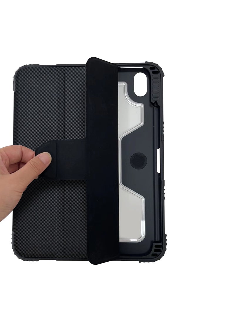 general Suitable for Apple iPad 10.9 (10th) 2022 tablet case, tri-fold TPU with pen slot protector three-proof leather case - Image 3