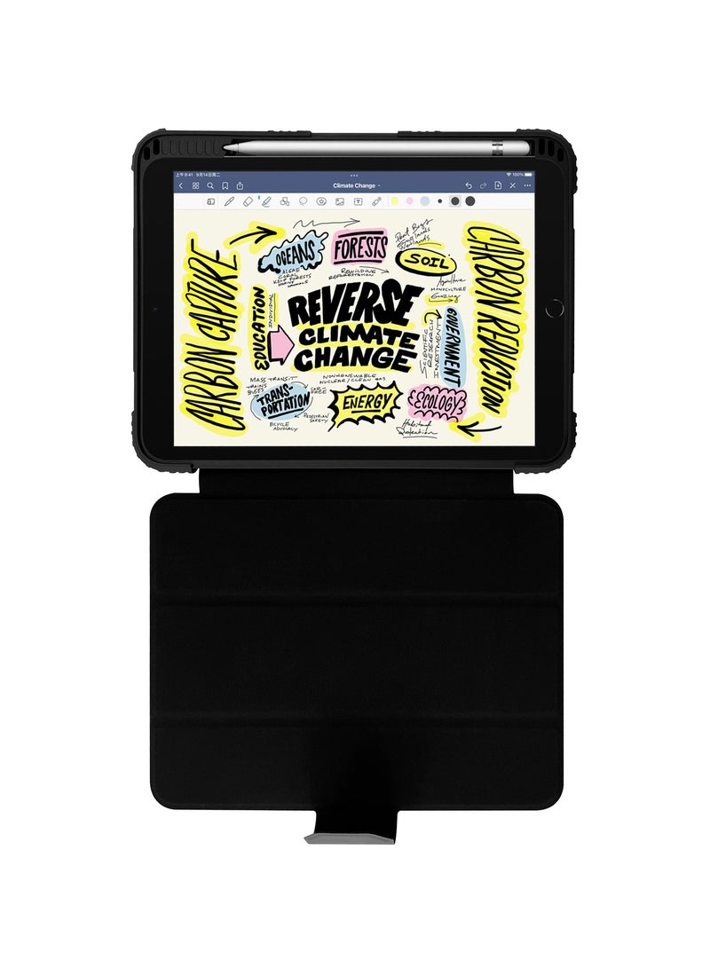 general Suitable for Apple iPad 10.9 (10th) 2022 tablet case, tri-fold TPU with pen slot protector three-proof leather case - Image 5