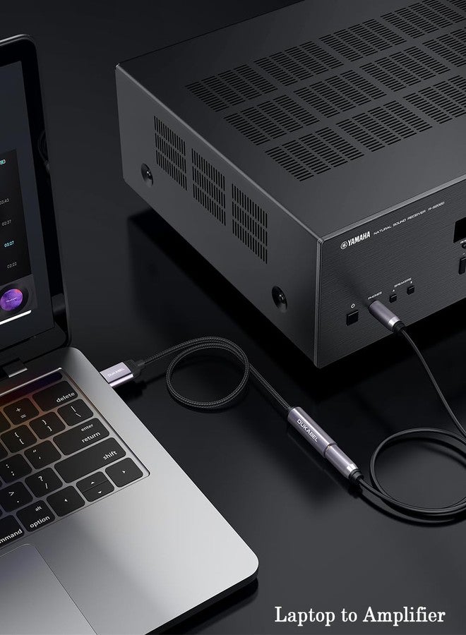 DUKABEL محول DUKABEL USB إلى 1/4 سماعة رأس، محول USB إلى جاك ستيريو 6.35 مم للكمبيوتر المحمول، الكمبيوتر الشخصي، المكبرات، الخلاطات، سماعات الرأس 6.35 مم (بدون وظيفة تسجيل) - Image 3