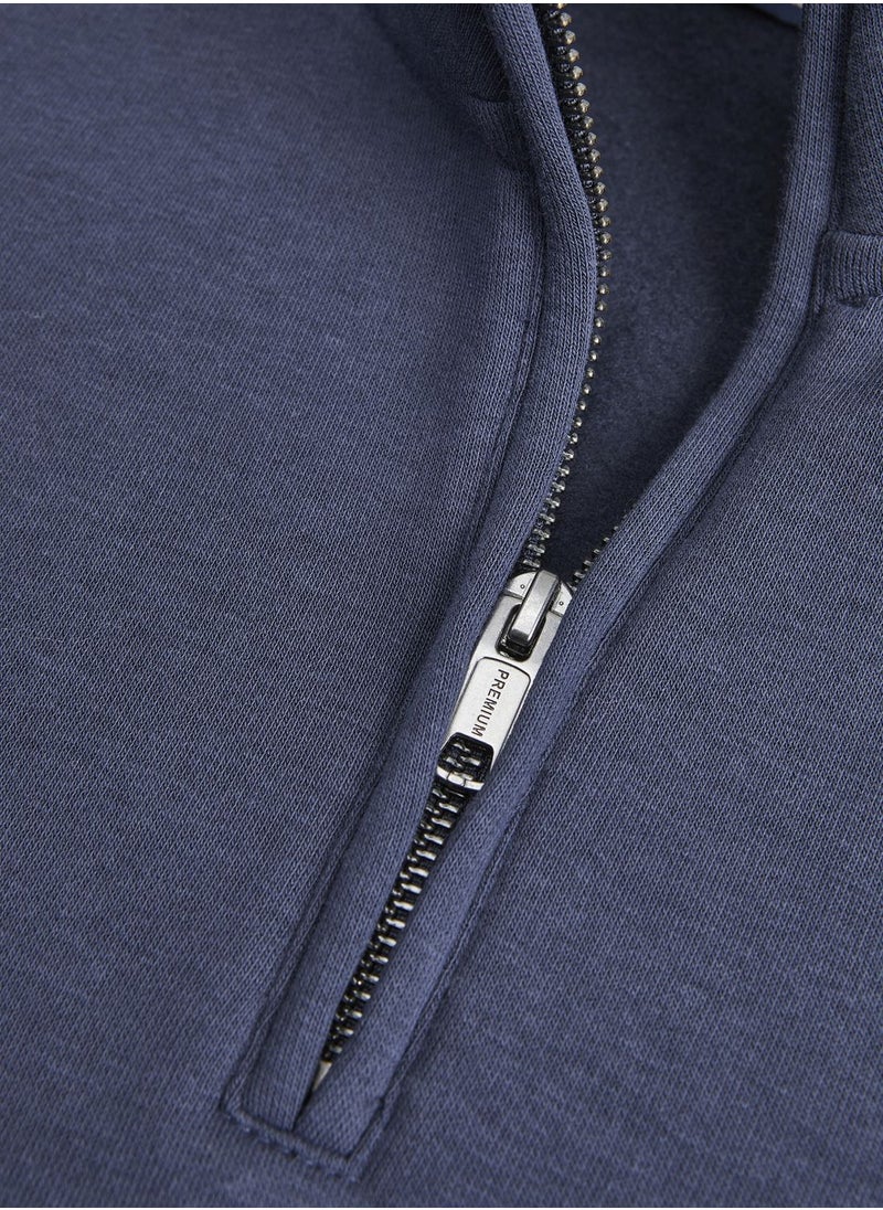 JACK & JONES - Essential Zip Sweatshirt - Image 1