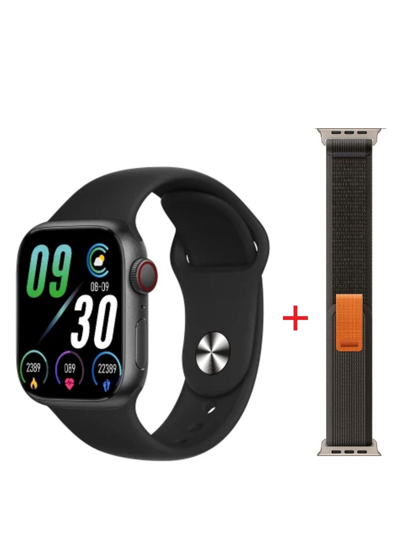 KEQIWEAR - Smart Watch Series 9 Similar to Apple Watch Full Screen Wireless Charging 45mm - Black - Image 1