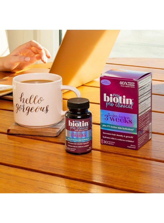 Purity Products Mybiotin Proclinical Thicker Hair In 3 Weeks & Fights Wrinkles Mb40X Patented Biotin Matrix W/Astaxanthin 40X More Soluble Vs Ordinary Biotin Hair Skin & Nails 30 Veg Caps - Image 5