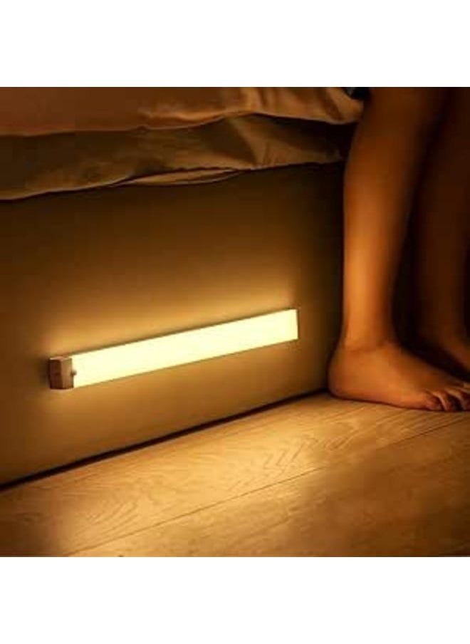 Generic PULASSI Intelligent LED Induction Light, Motion Sensor LED Light, Closet Light Rechargeable，Motion Sensor Light for Bathroom Corridor Stairs (Warm light) (30CM) 