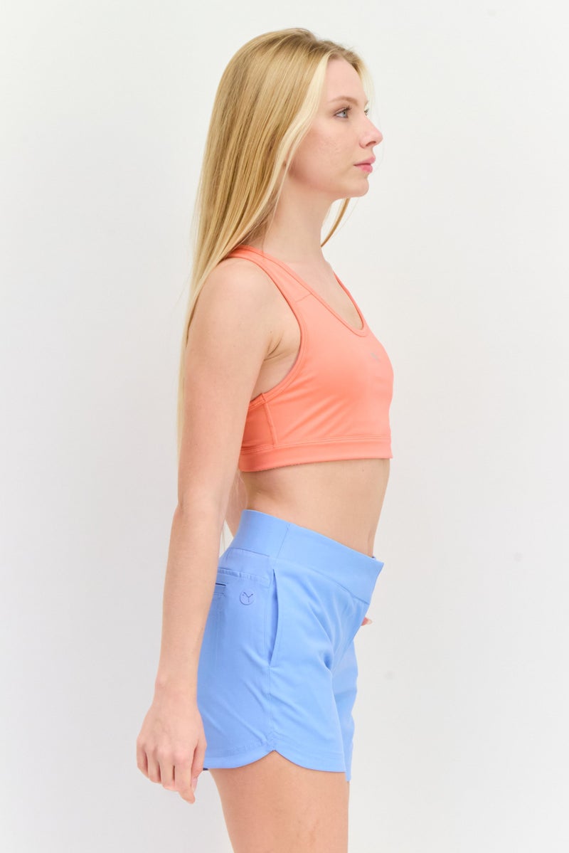 PUMA Women Sportswear Fit Padded Brand Logo Training Sports Bra, Peach - Image 3