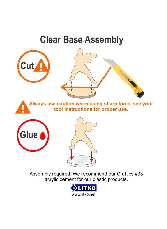 LITKO Round Bases | 27mm Circle | Compatible with Star Wars: Legion | Pack of 25 | (1.5mm Clear Acrylic) - Image 5