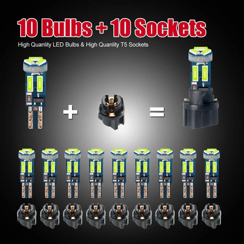 DODOFUN High Bright Ice Blue T5 LED Bulb with Twist Lock Socket - Image 4