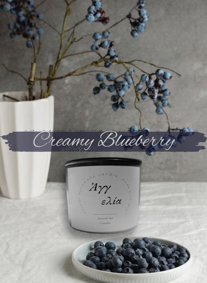 Creamy Blueberry – Angelia's Scented Soy Candles | Fruit-Infused Soy Candle with Cranberry & Tropical Layers for Uplifting Aromatherapy - Image 4