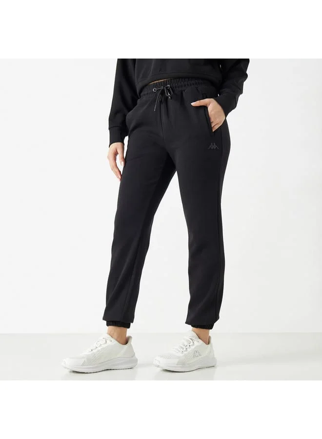 Kappa Kappa Logo Detail Joggers with Drawstring Closure and Pockets