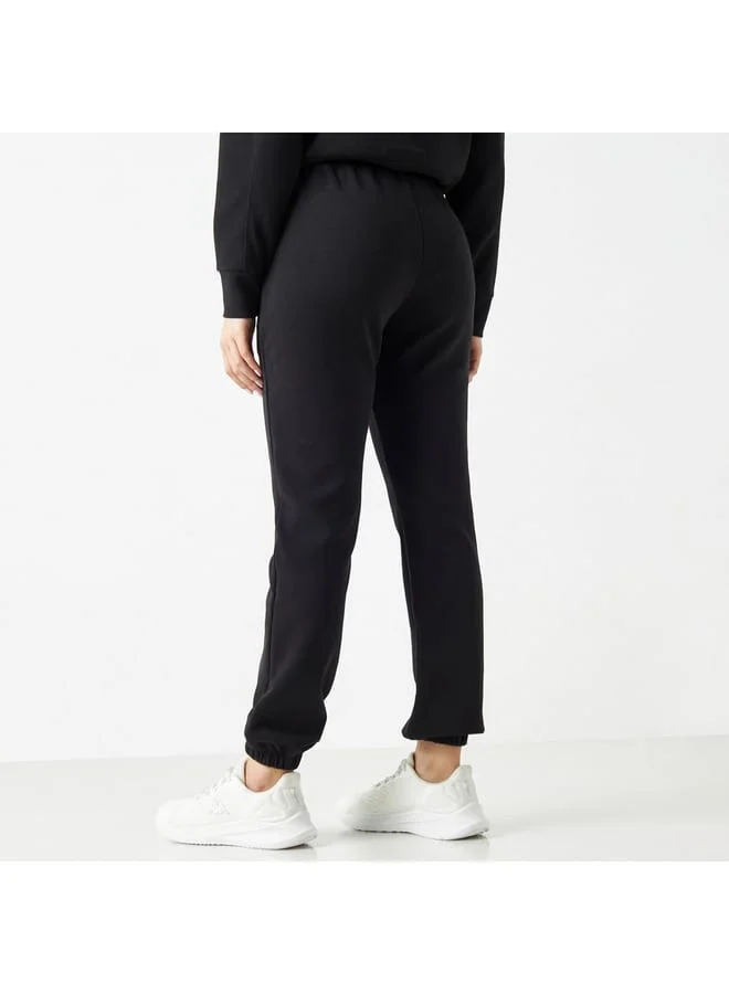 Kappa Kappa Logo Detail Joggers with Drawstring Closure and Pockets