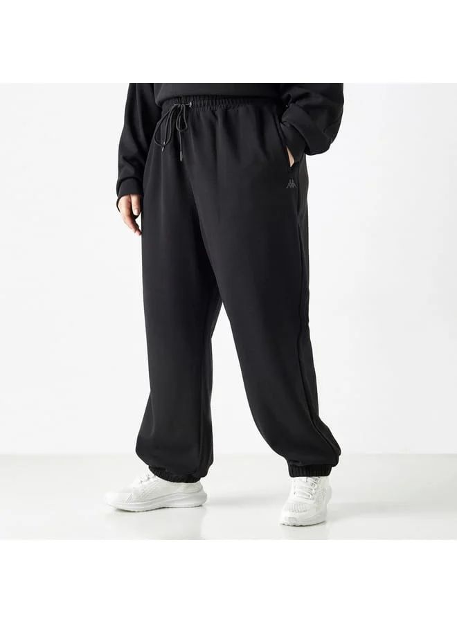 Kappa Kappa Logo Detail Joggers with Drawstring Closure and Pockets