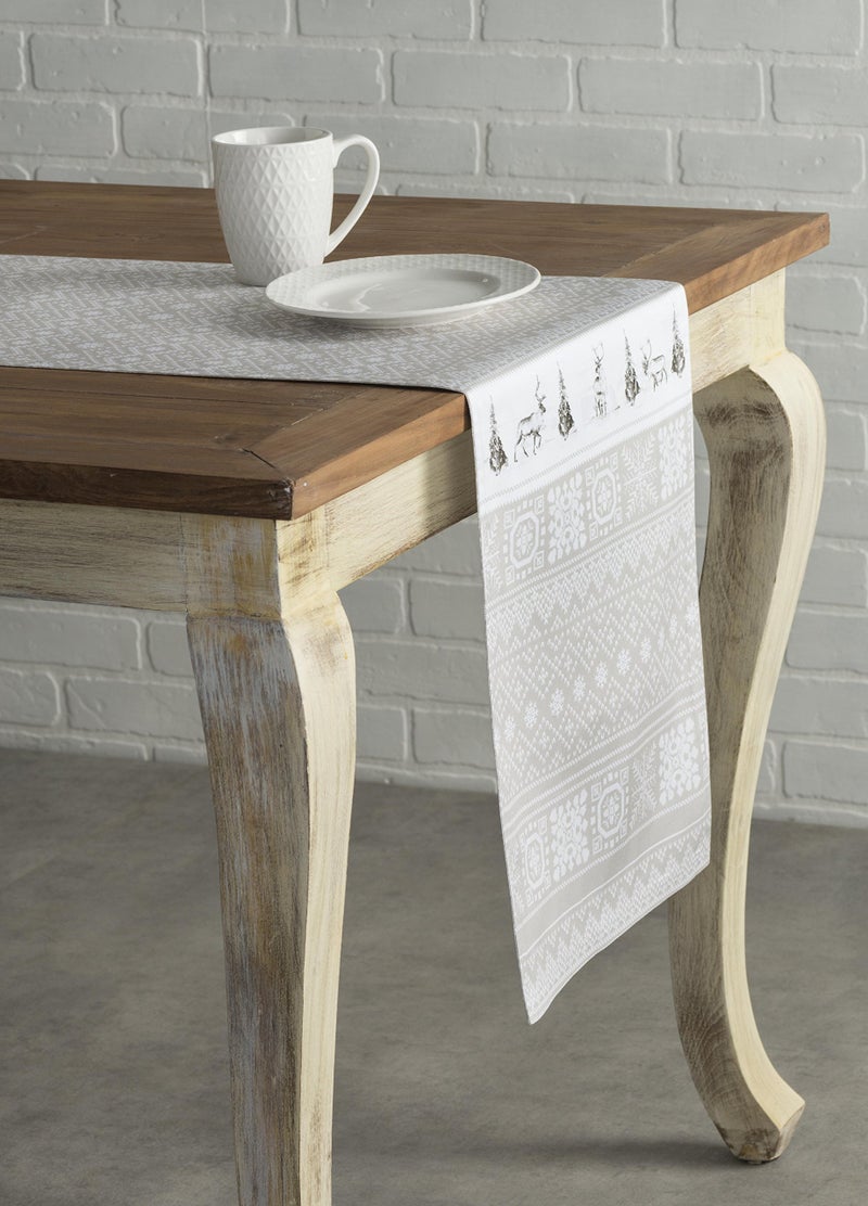 Maison d' Hermine Tablerunner 100% Cotton Table Runner Decorative Table Runners  Wedding  Buffet & Camping  Cozy Christmas (Single Layer) - Thanksgiving/Christmas (14.50""x48"") - Image 2