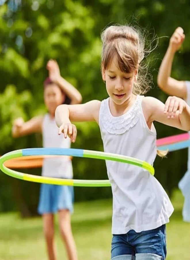 DESCTIDY طوق هولا هوب من ديسكتيدي، قابل للفصل وتعديل المقاس، حلقات هولا هوب ملونة بوزن احترافي للأطفال والكبار، هدايا ألعاب، جمباز، لعب، إنقاص الوزن، للأولاد والبنات - Image 2