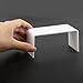 Cutemini Dollhouse Furniture End Table 112 Scale Miniature Acrylic Tea Coffee Table Modern Waterfall Minimalist Style Accessories Mini Rectangle Ornament Decor Life Scene White - Image 2